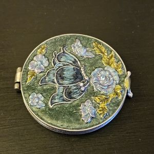 Vintage Inspired Butterfly Mirror Compact